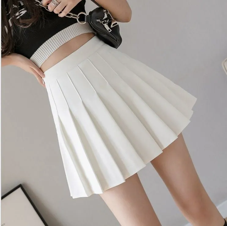 KittenAlarm - Solid Color Mini Pleated Skirts