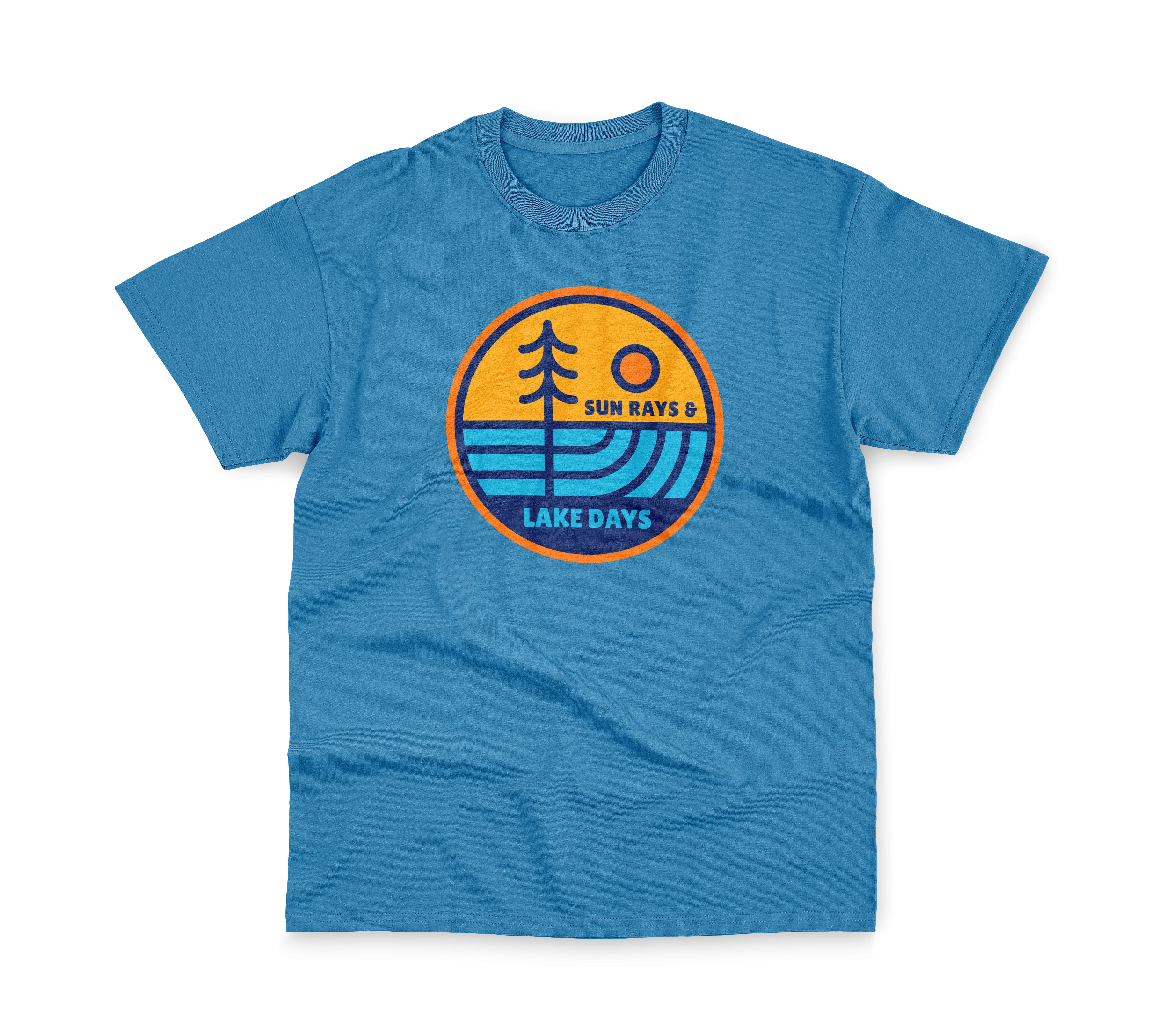 Lake 0266 Sun Rays & Lake Days Unisex CVC Short Sleeve Crew