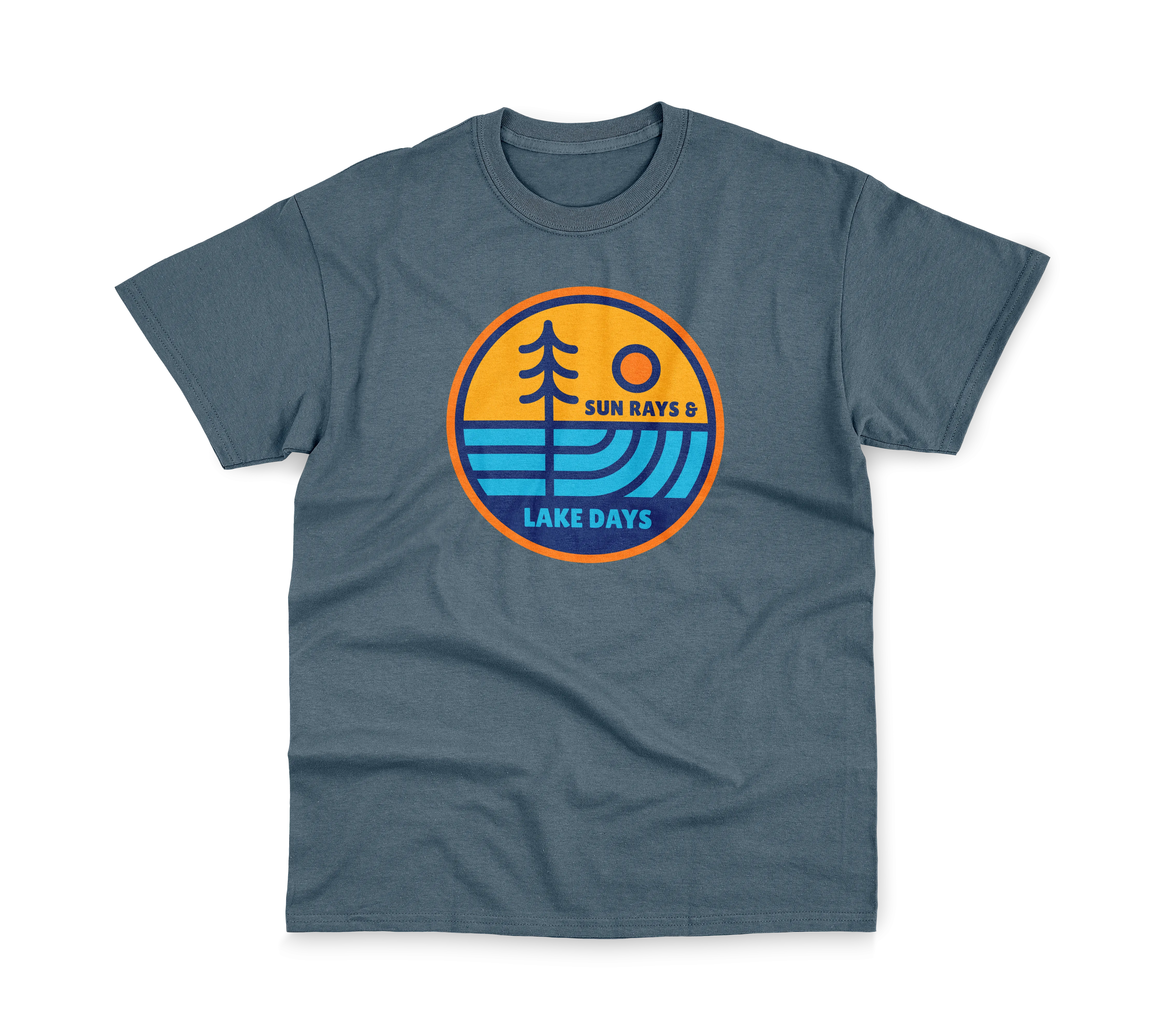 Lake 0266 Sun Rays & Lake Days Unisex CVC Short Sleeve Crew