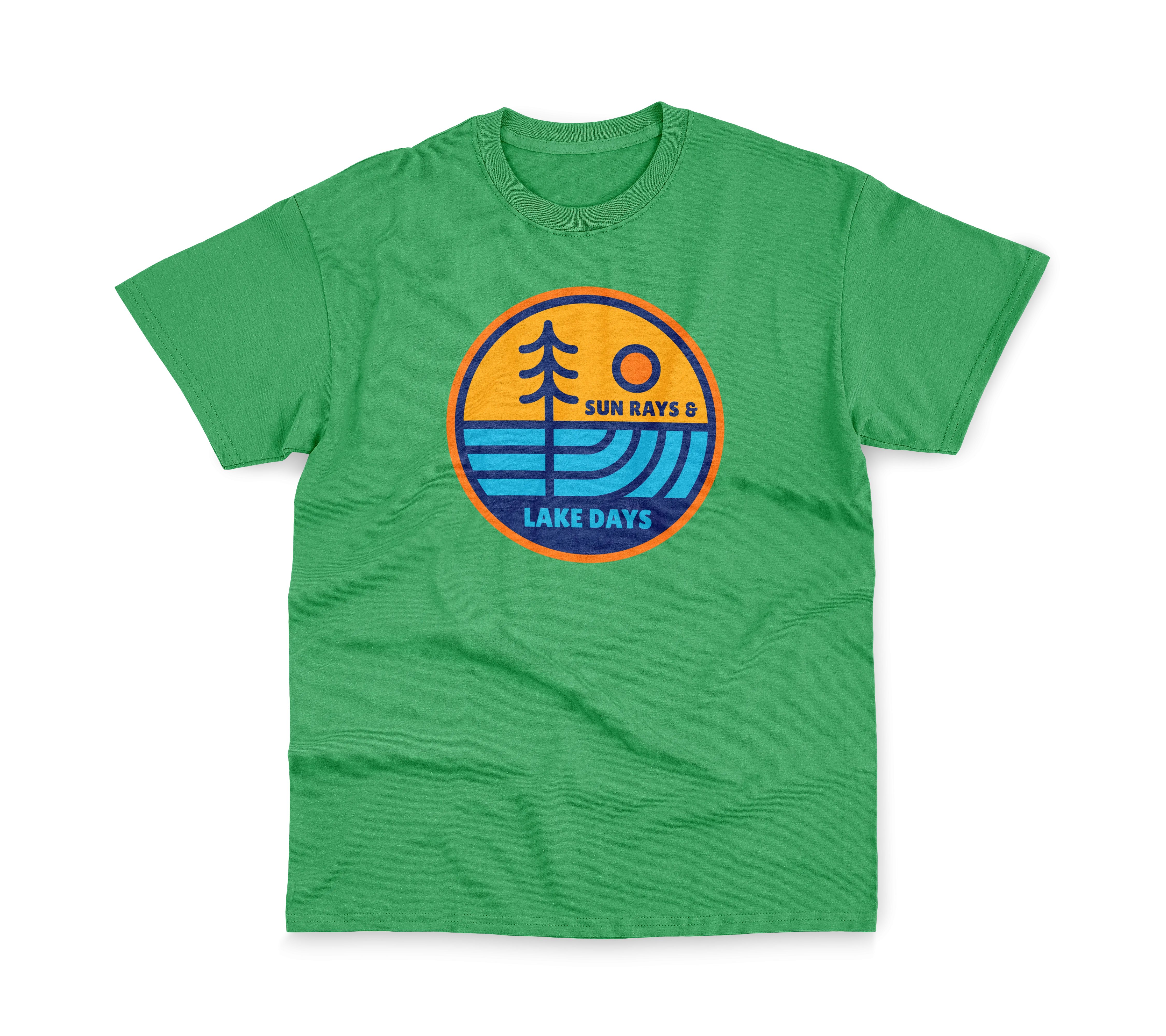 Lake 0266 Sun Rays & Lake Days Unisex CVC Short Sleeve Crew