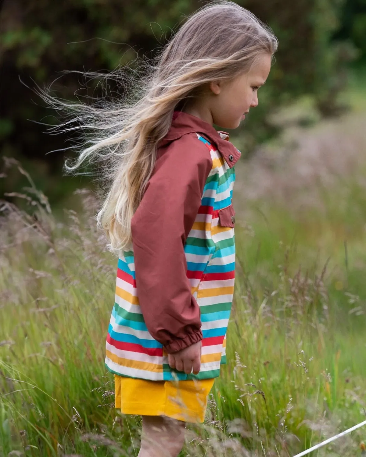 LGR Rainbow Striped Recycled Waterproof Anorak