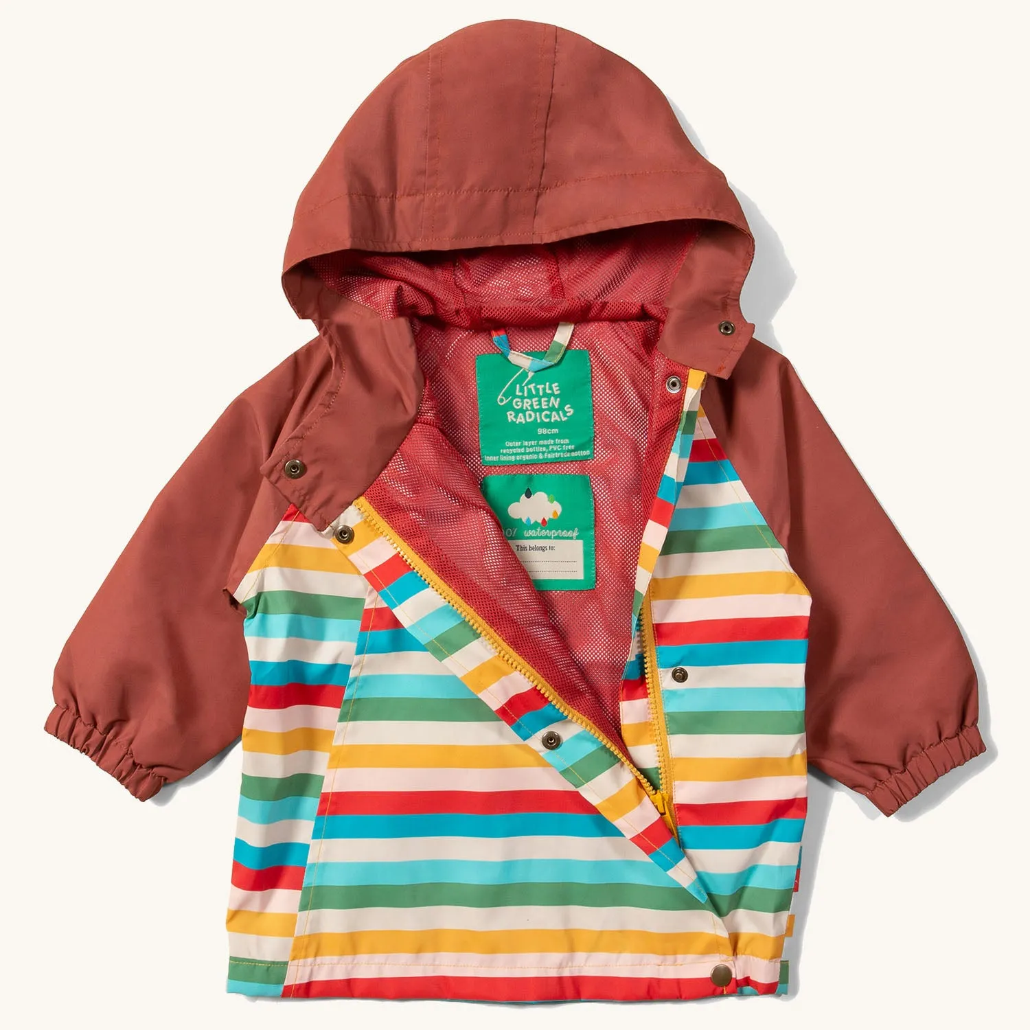 LGR Rainbow Striped Recycled Waterproof Anorak