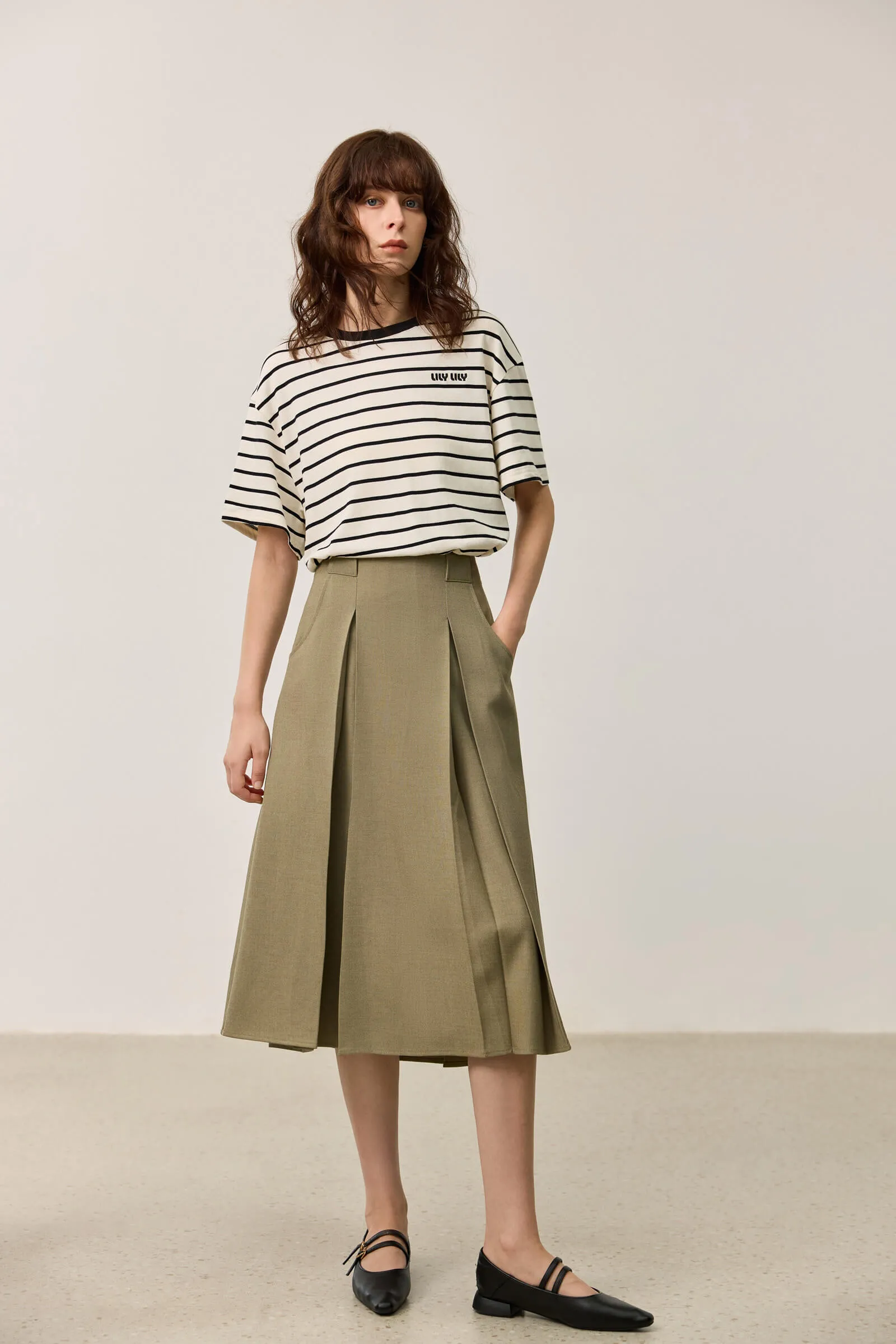 LILY Elegant Pleated Skirt