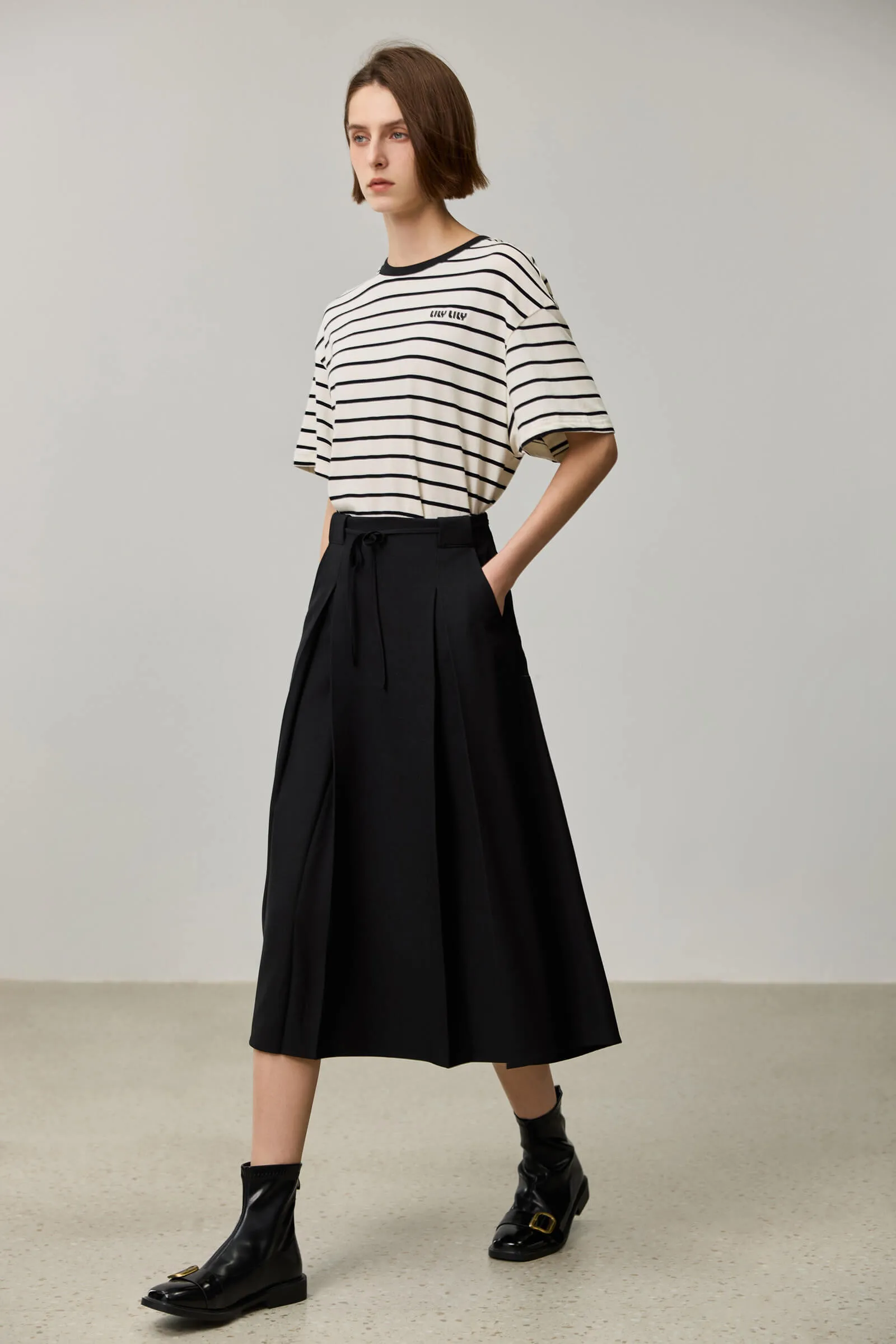 LILY Elegant Pleated Skirt