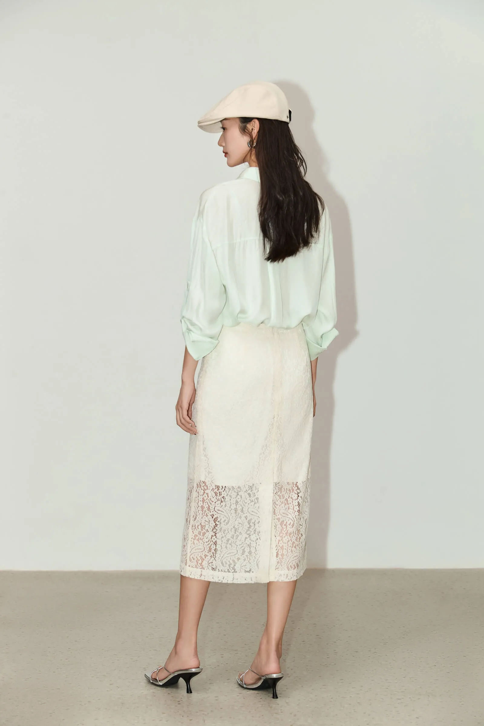 LILY Lace Straight Skirt