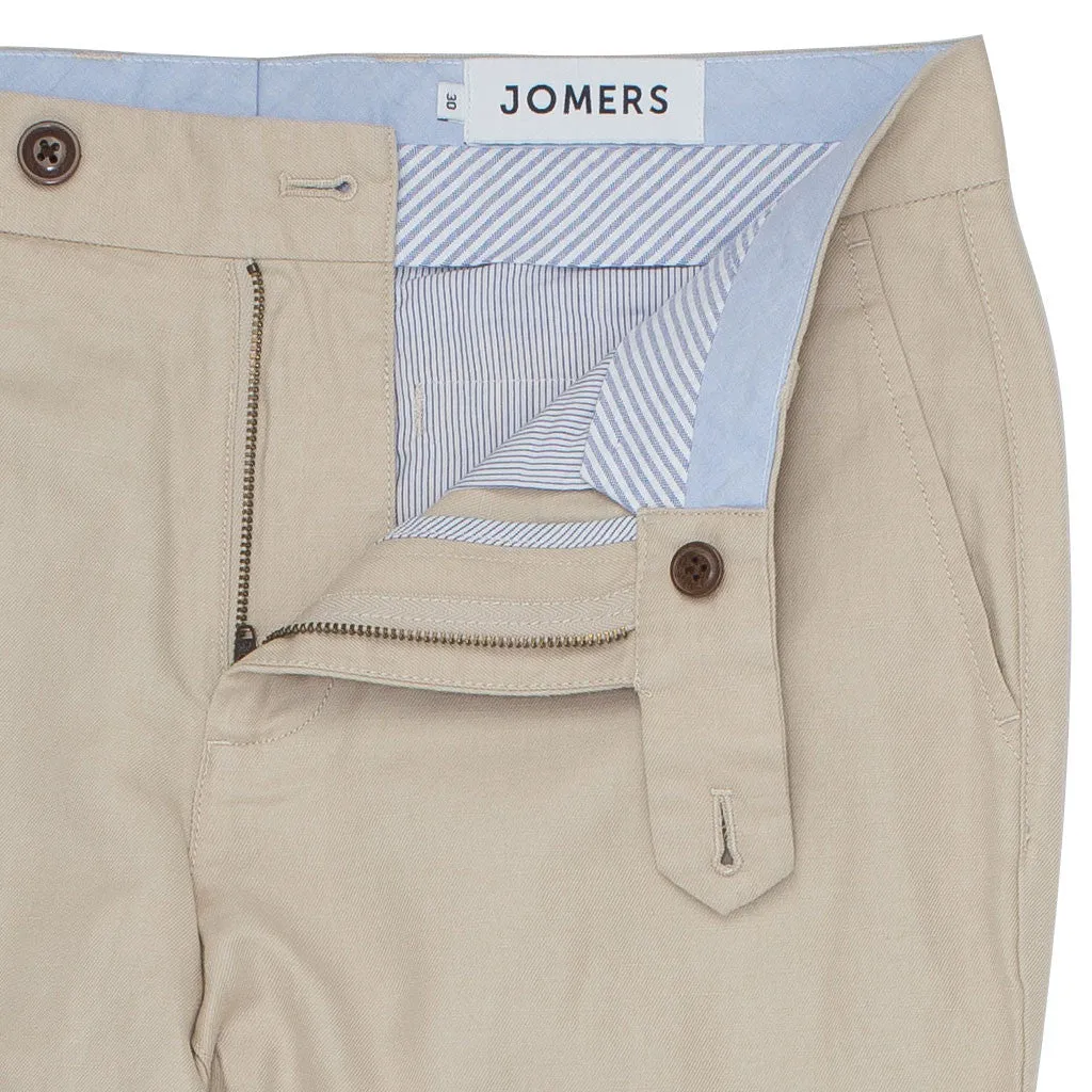 Maplehurst (Slim) - Khaki Irish Linen Cotton Chinos