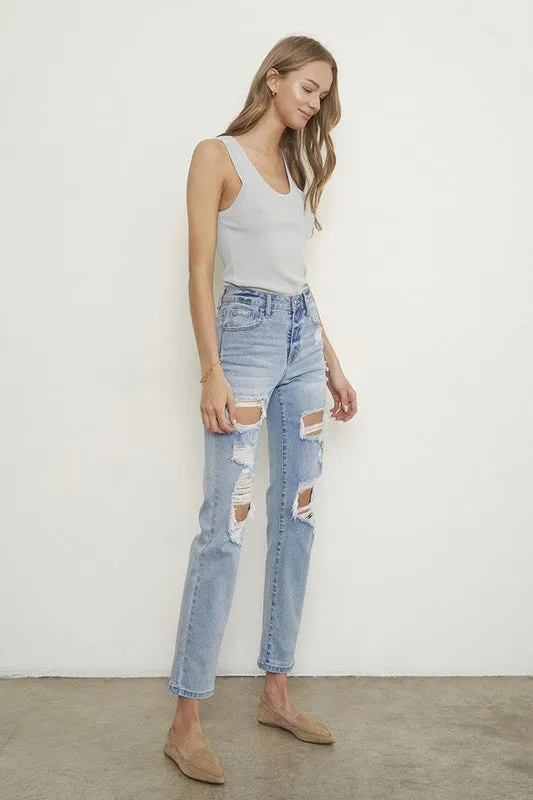 MID RISE SLIM BOYFRIEND JEANS