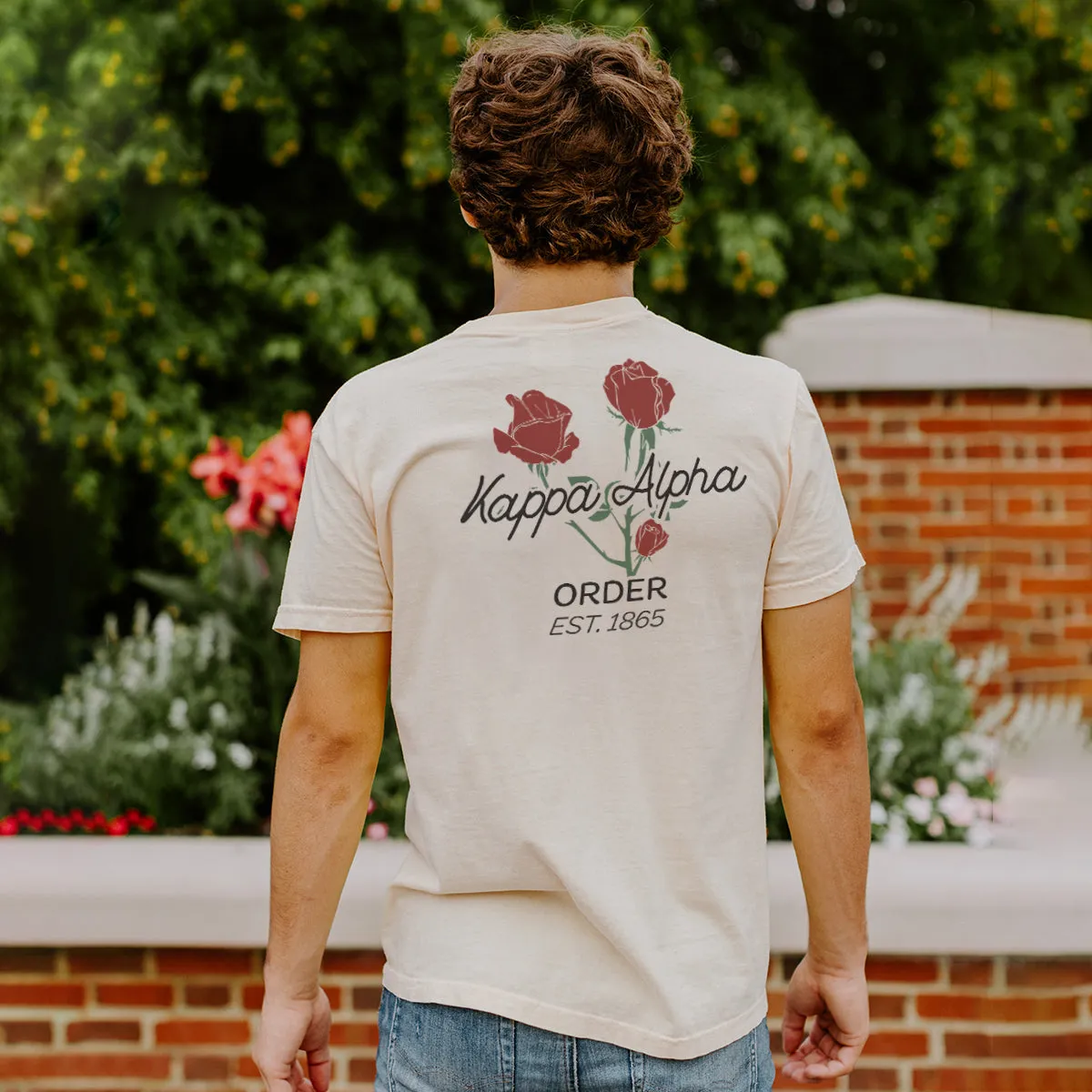 New! Kappa Alpha Comfort Colors Rosebud Ivory Short Sleeve Tee