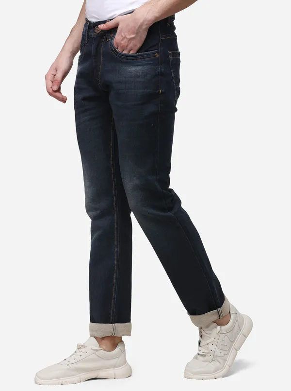 Night Blue Narrow Fit Solid Jeans | JadeBlue