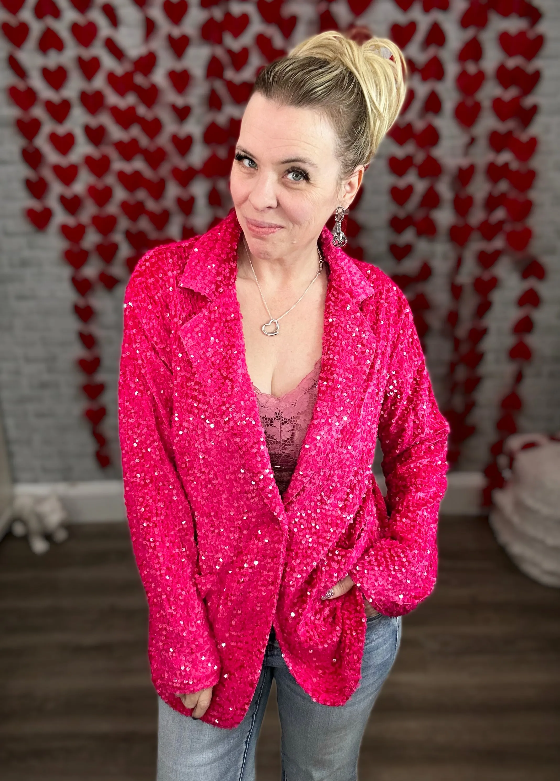 Oversized Sequin Blazer from JadyK