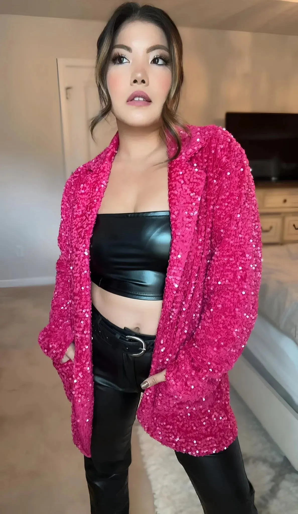 Oversized Sequin Blazer from JadyK