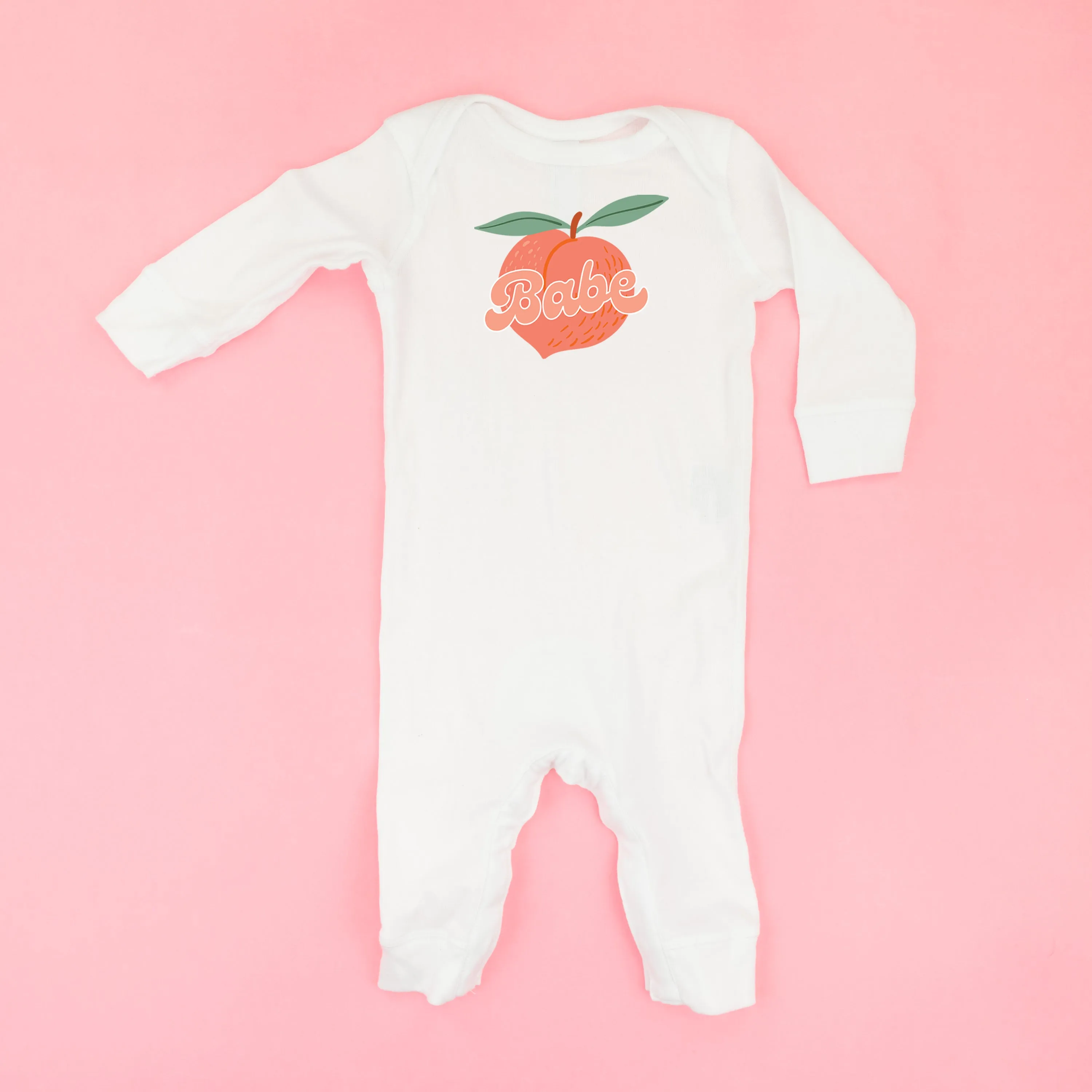 Peach - Babe - One Piece Baby Sleeper