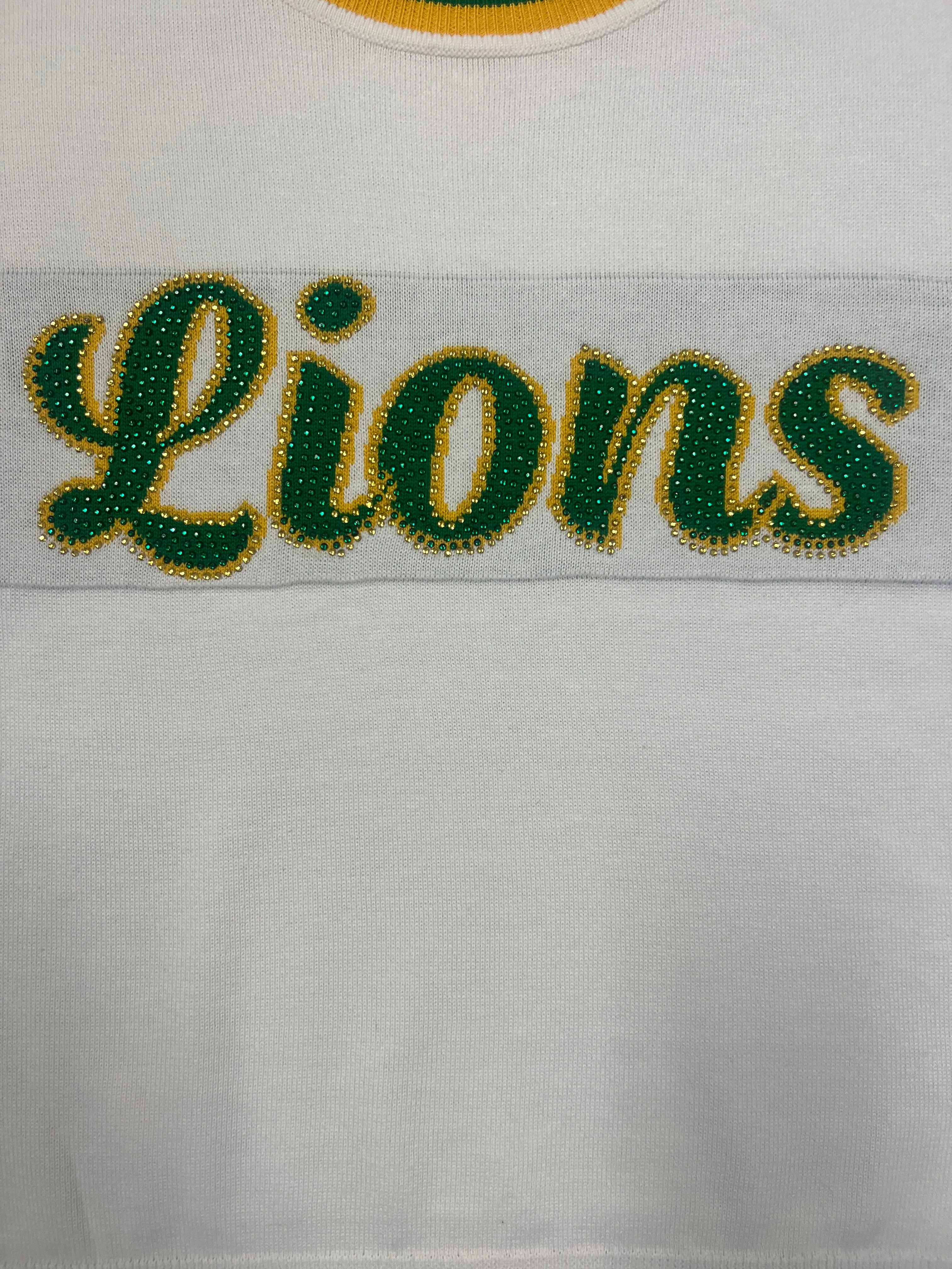 "LIONS" Short Sleeve Sweater