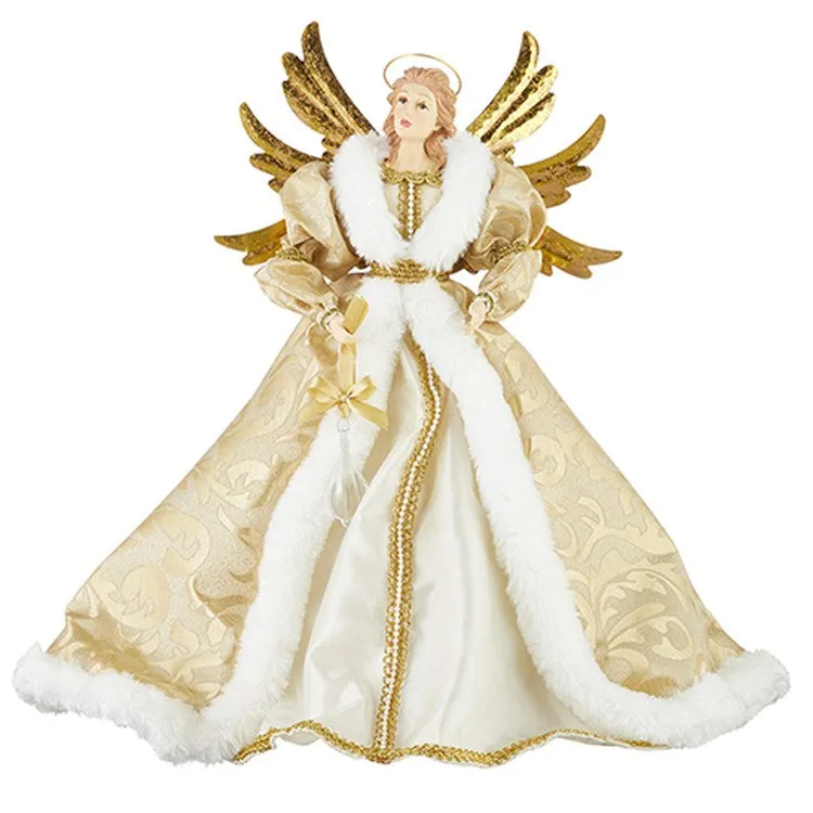 Raz Imports 2022 Holiday In Provence 18.25" Champagne Angel Tree Topper