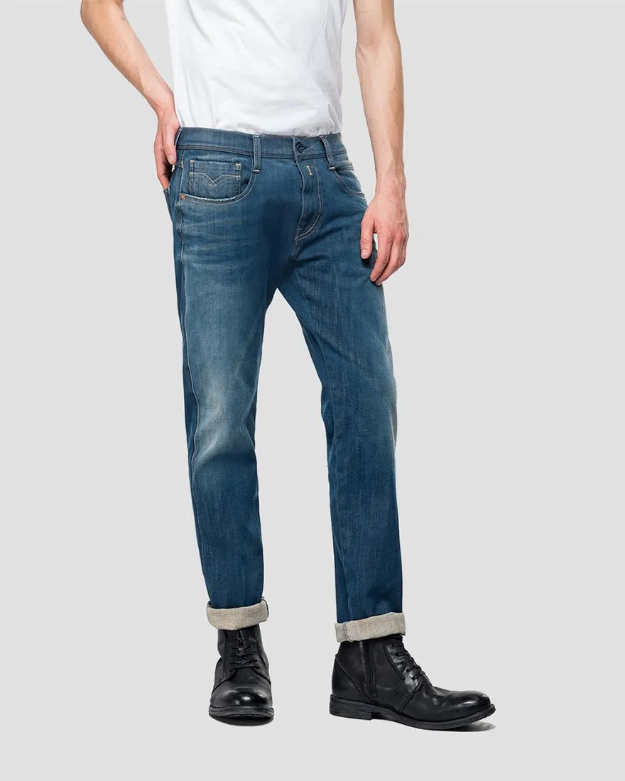 REPLAY RS230661M914 MID BLUE ANBASS HYPERFLEX JEANS