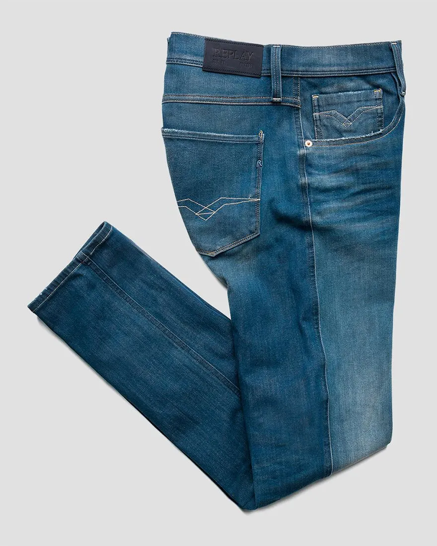 REPLAY RS230661M914 MID BLUE ANBASS HYPERFLEX JEANS