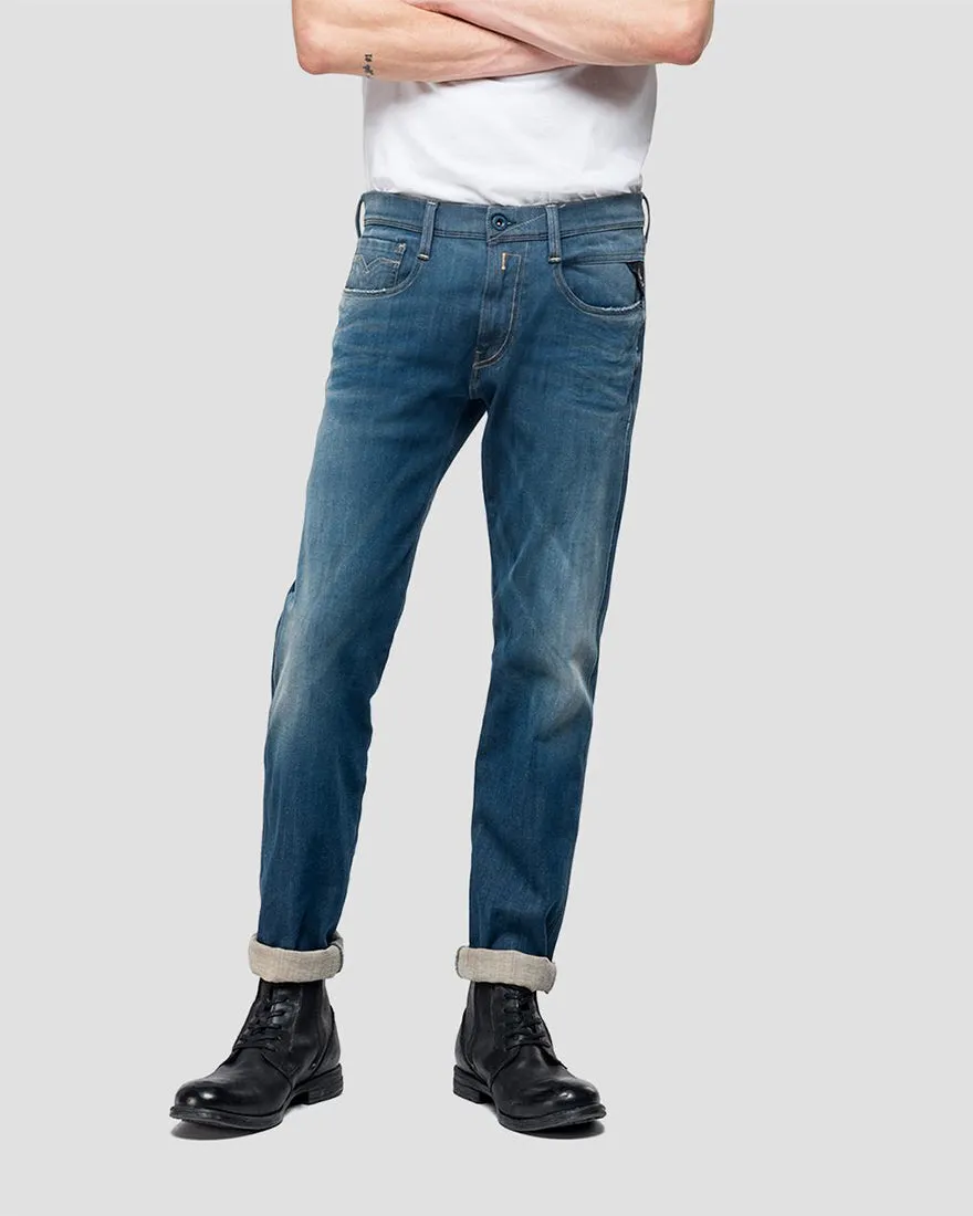 REPLAY RS230661M914 MID BLUE ANBASS HYPERFLEX JEANS