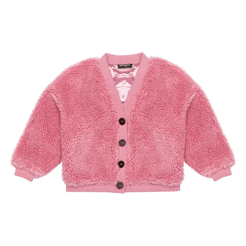 Rock Your Kid Pink Sherpa Cardigans