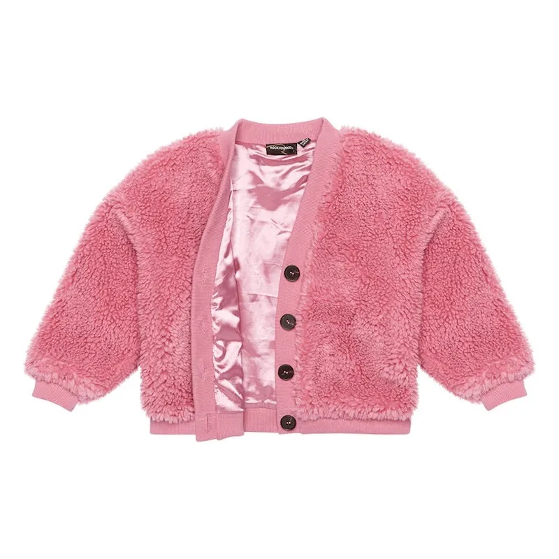 Rock Your Kid Pink Sherpa Cardigans