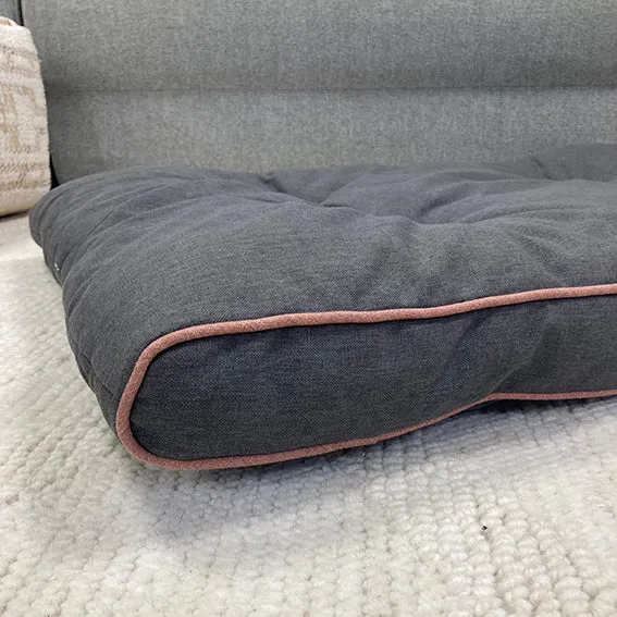 SAMPLE SALE: Charcoal Tufted Pillow Bed