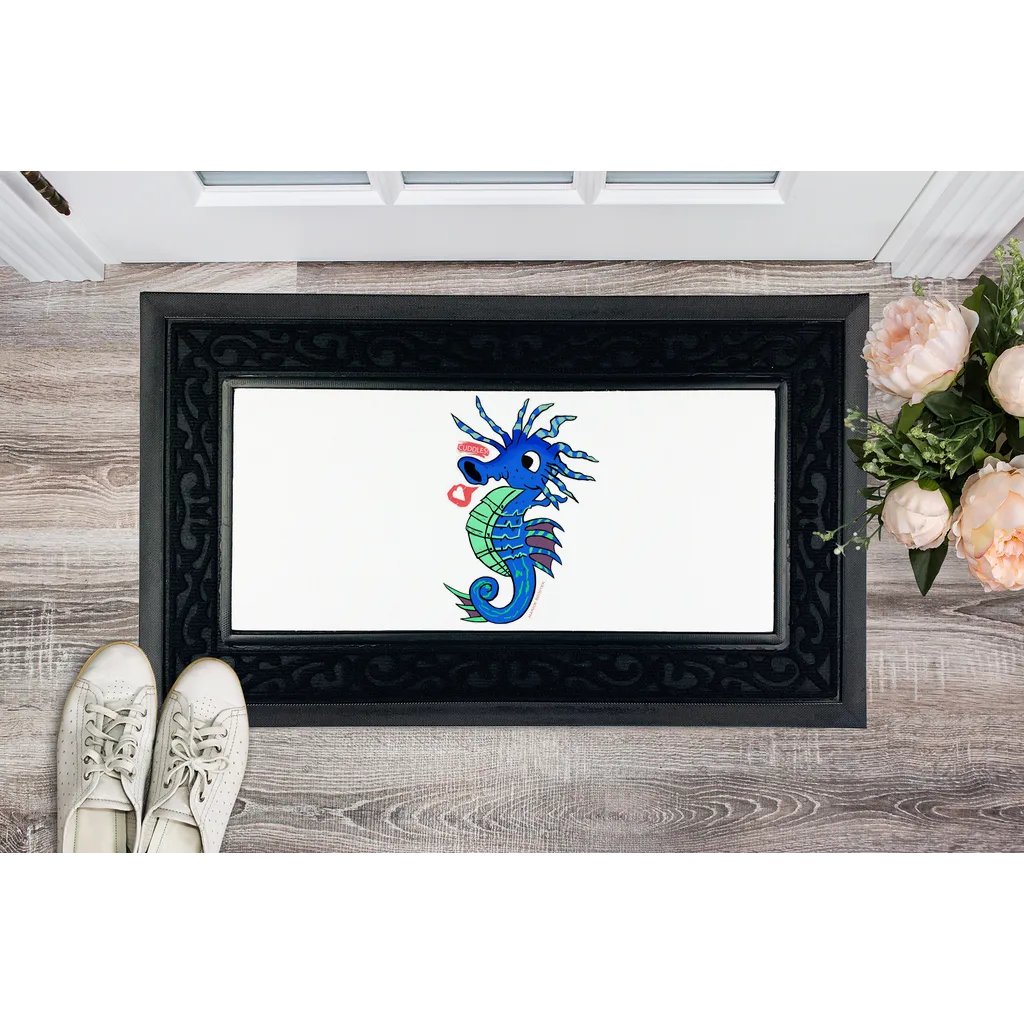 Scribblers the Seahorse Sublimation Heavy Duty Door Mat