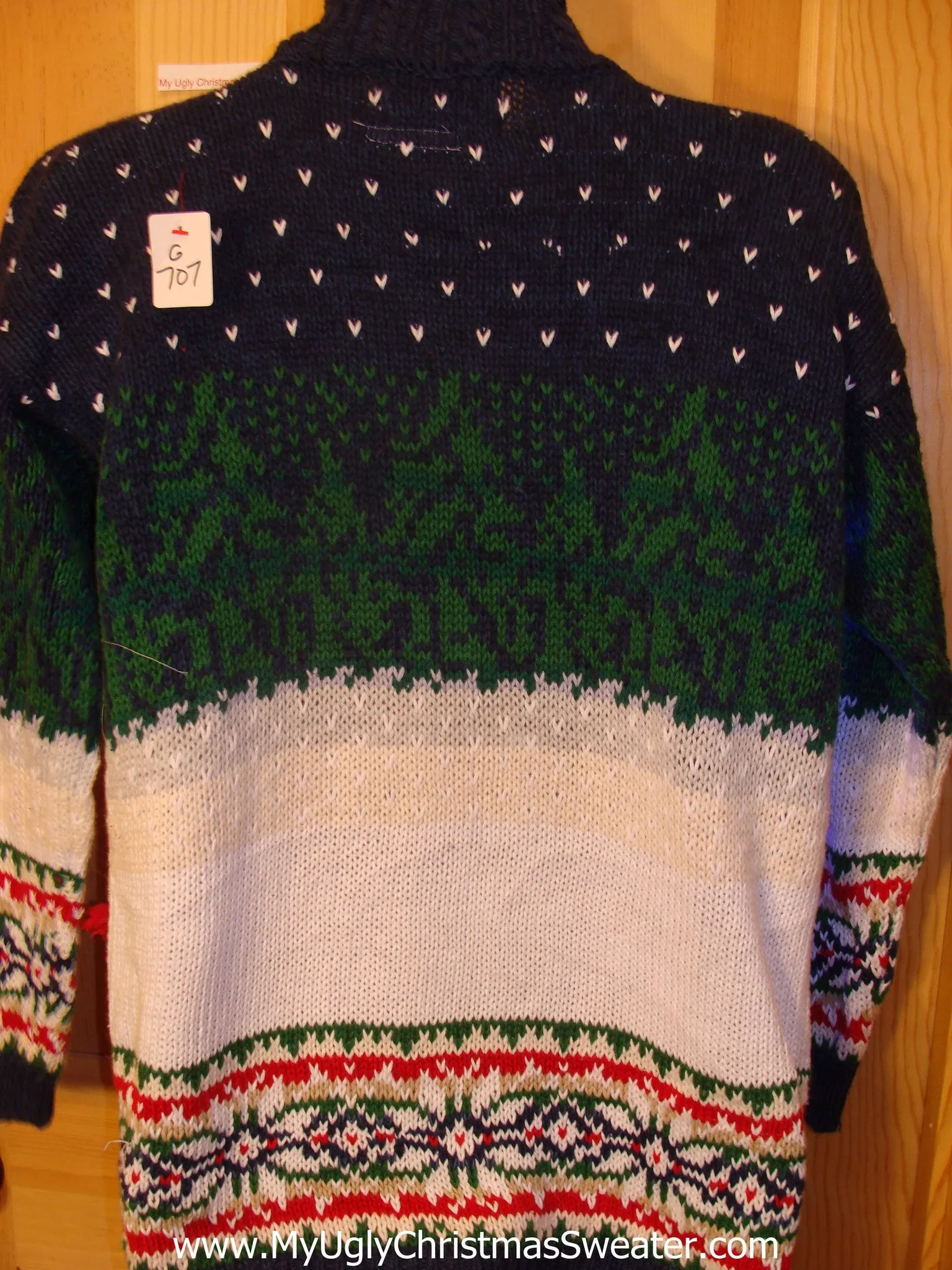 Snowman Pullover 2sided Tacky Light Up Christmas Sweater