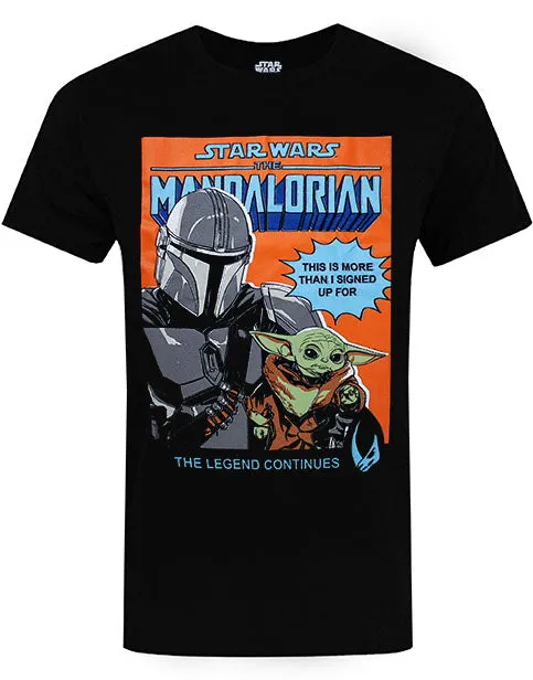 Star Wars The Mandalorian T Shirt Mens Baby Yoda Adults Gift Top