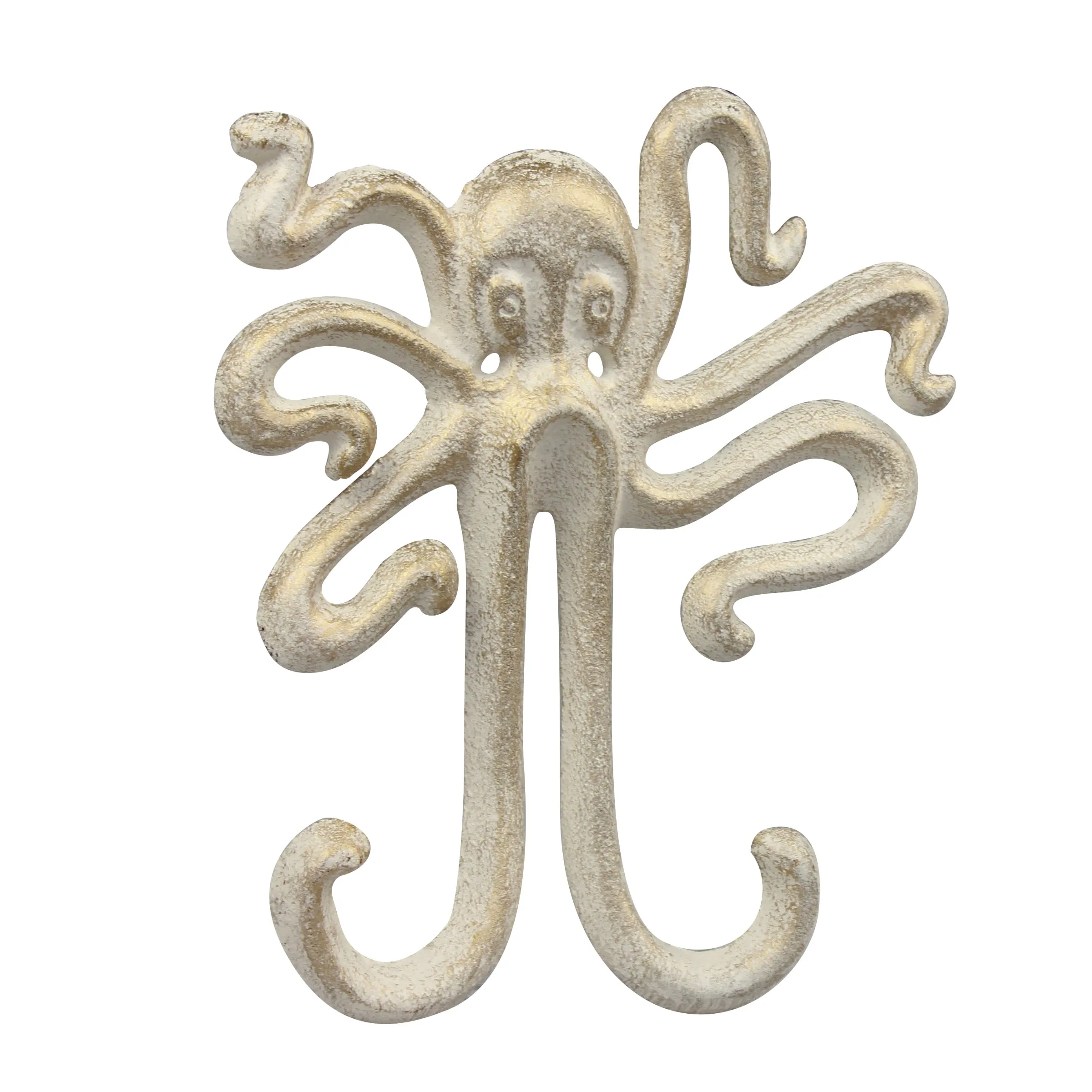 Stonebriar Decorative Cast Iron Octopus Double Wall Hook