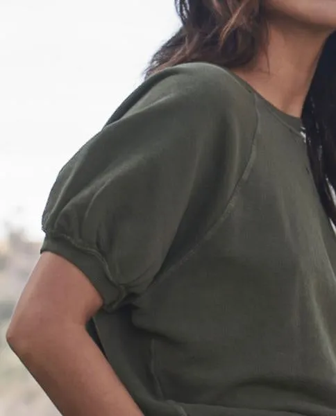 The Great - The Puff Sleeve Sweatshirt Olive