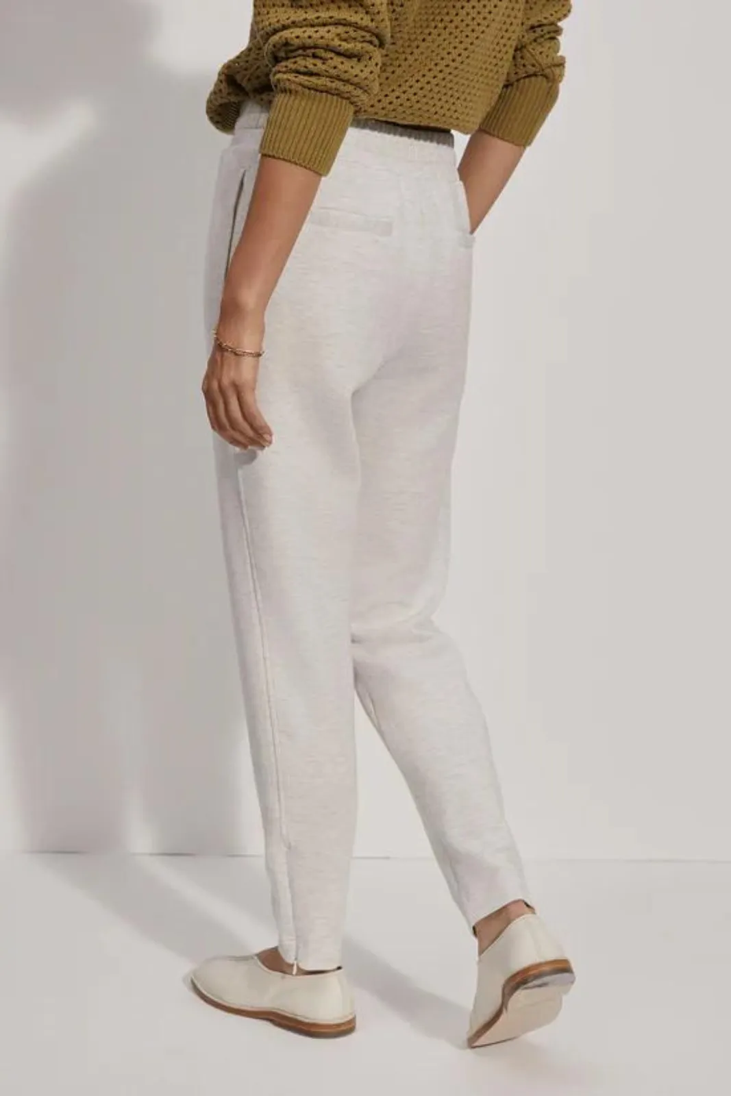 The Slim Zip Hem Pant 29.5", Ivory Marl