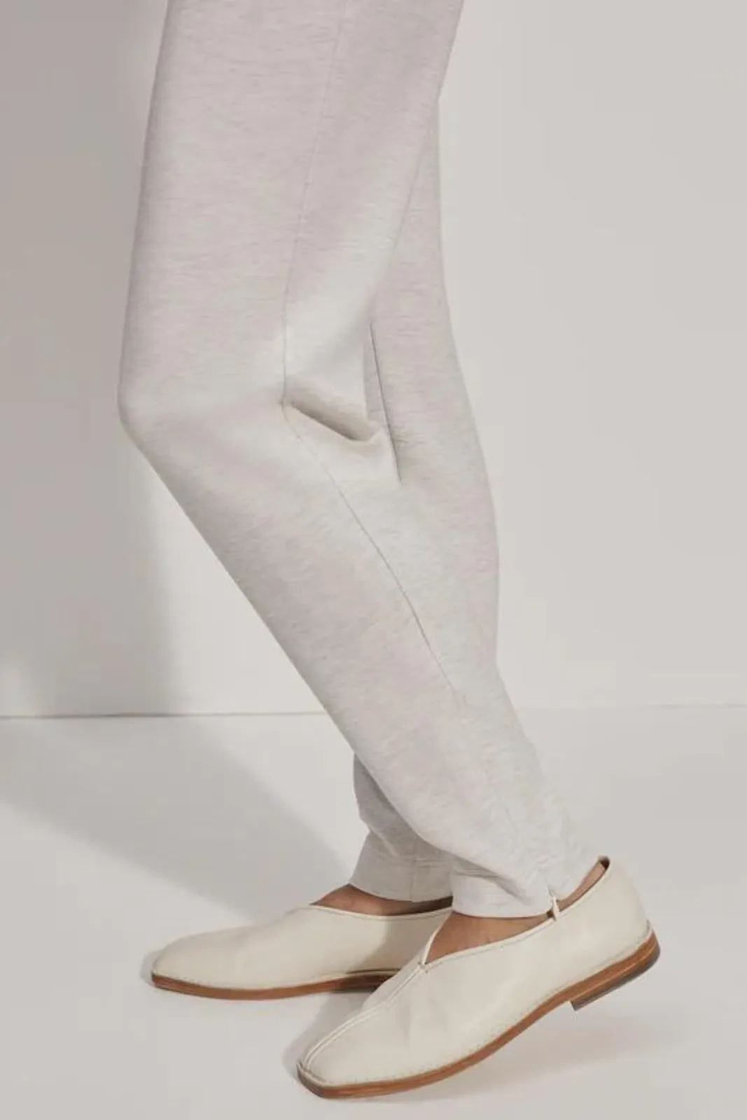 The Slim Zip Hem Pant 29.5", Ivory Marl