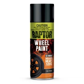 U-POL Raptor High Temp Wheel & Rim Spray Paint Aerosol 295g Satin Black