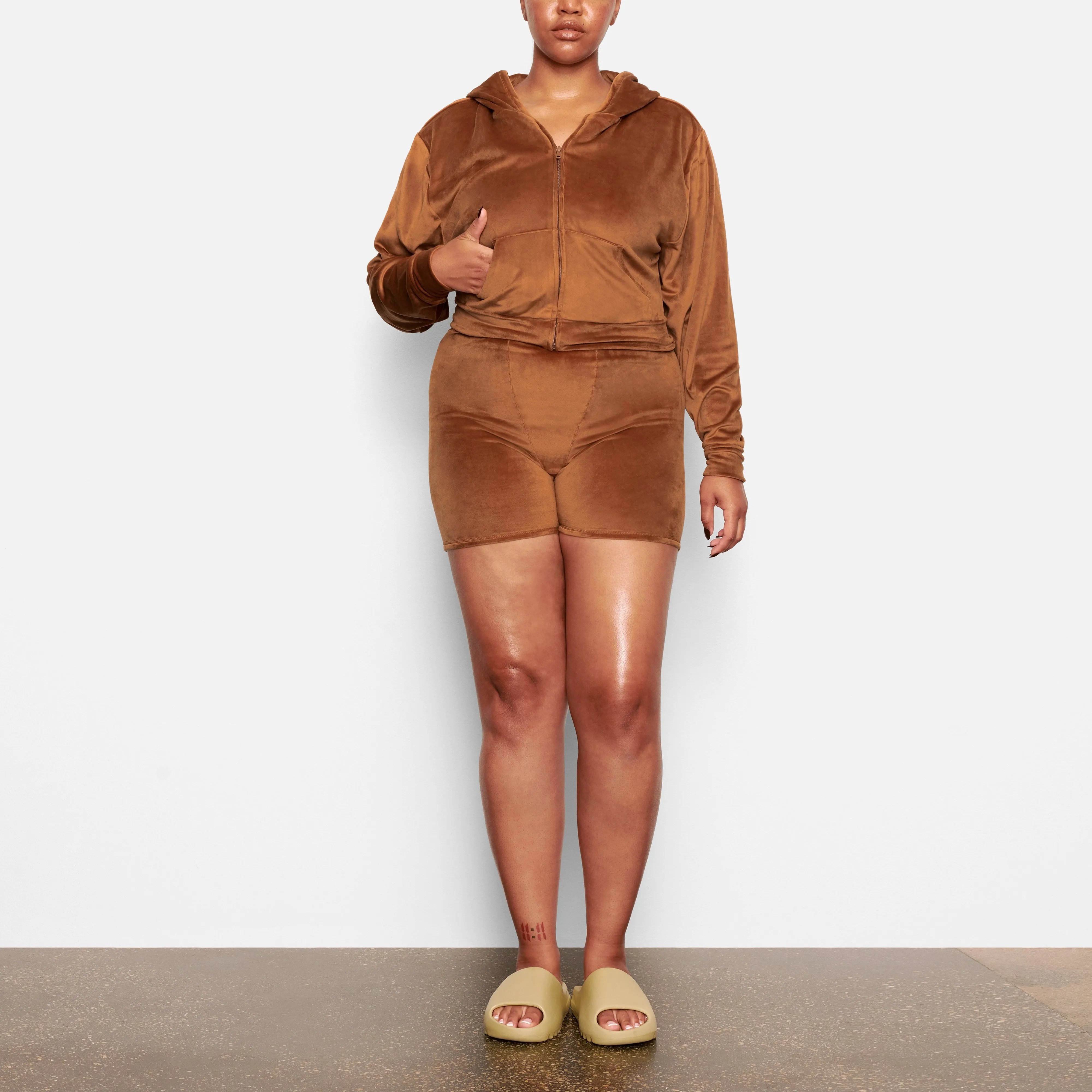 VELOUR HOODIE | COPPER