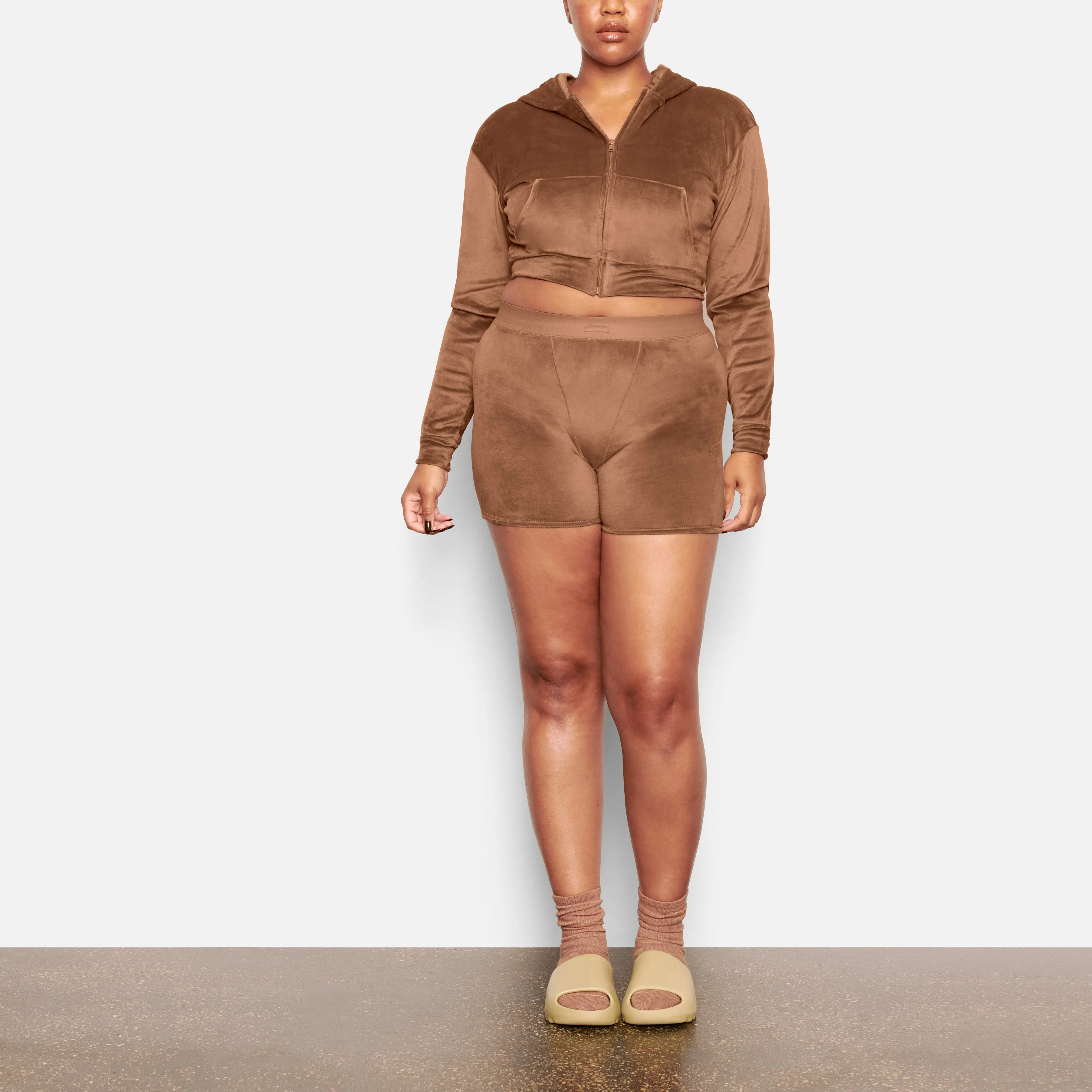 VELOUR HOODIE | SIENNA